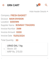 Purchase Inward