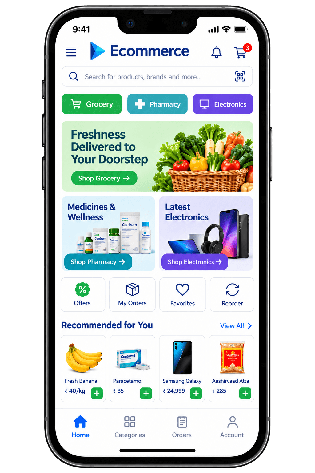 Online Ordering — mobile app preview