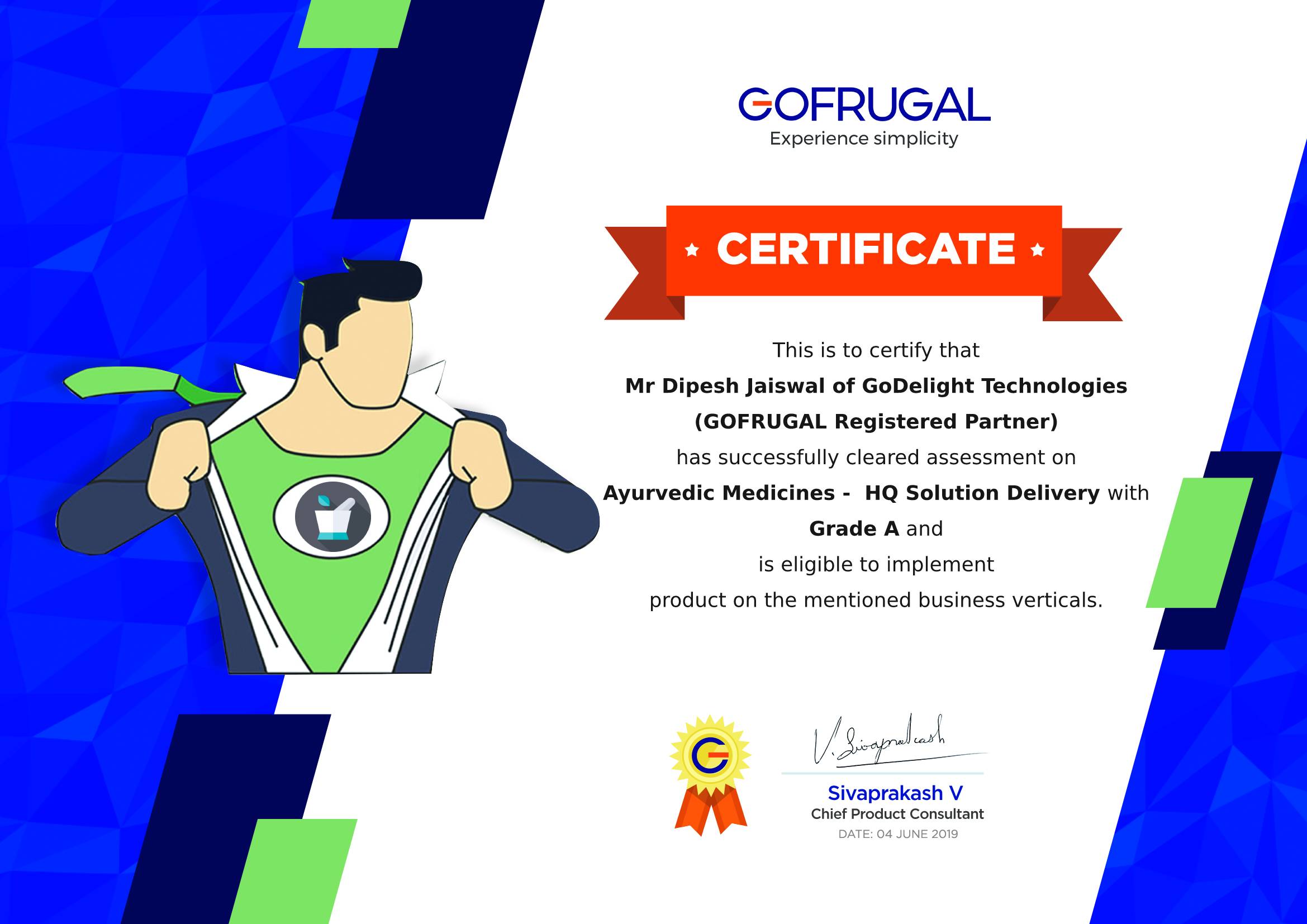 Ayurvedic Medicines Certificate