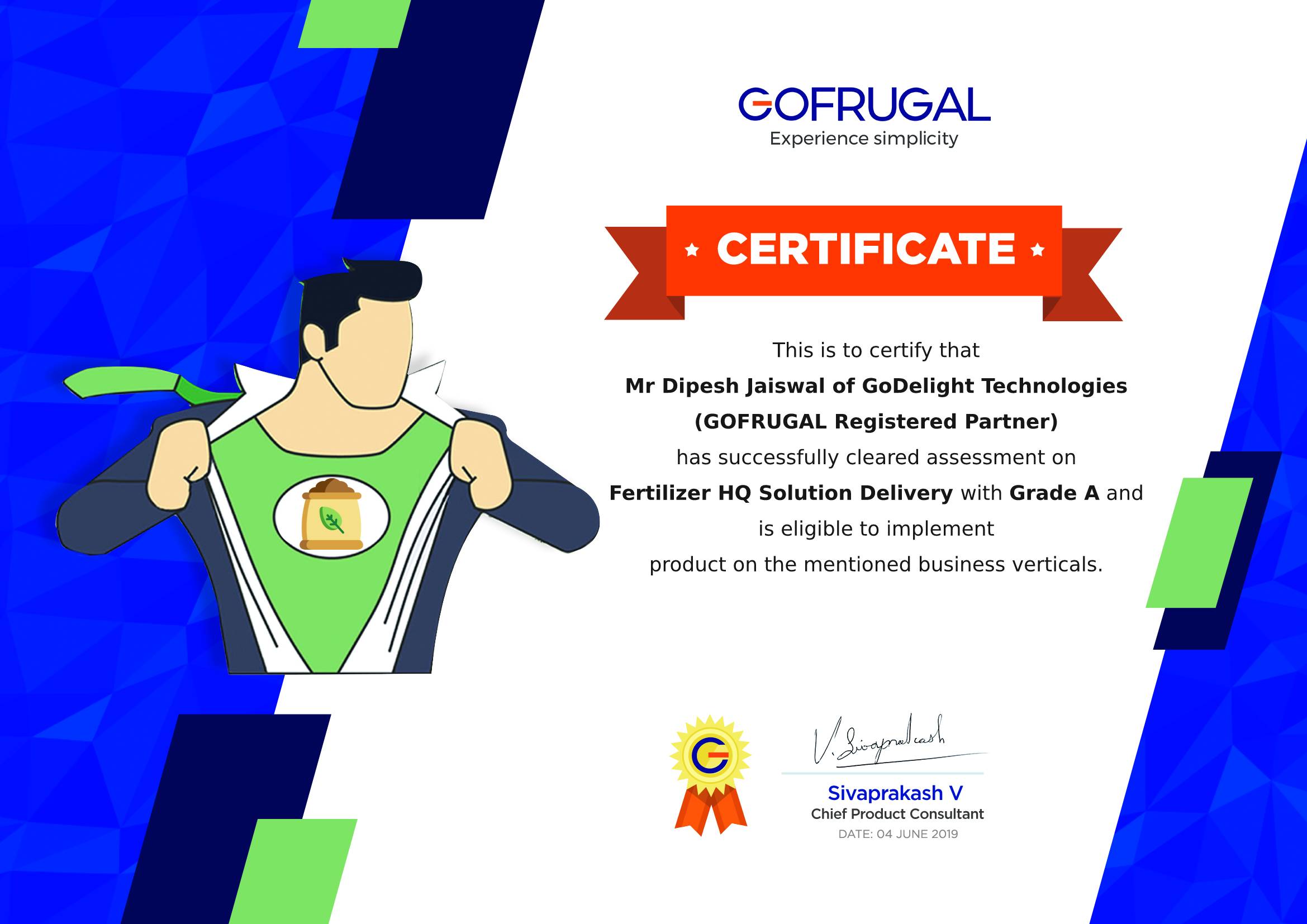 Fertilizer Certificate