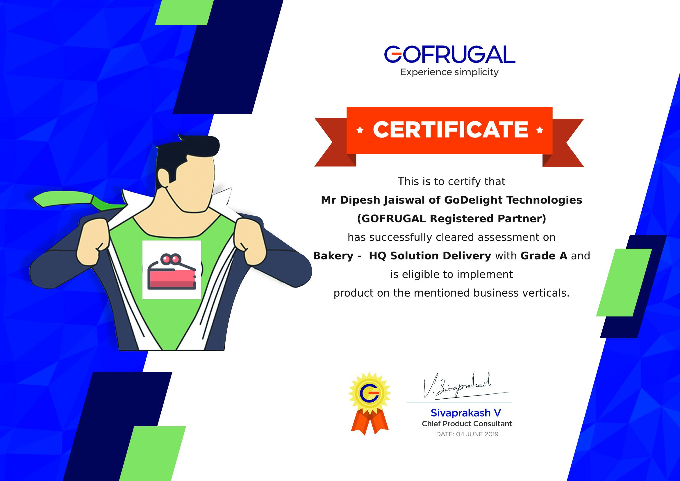 Bakery Certificate